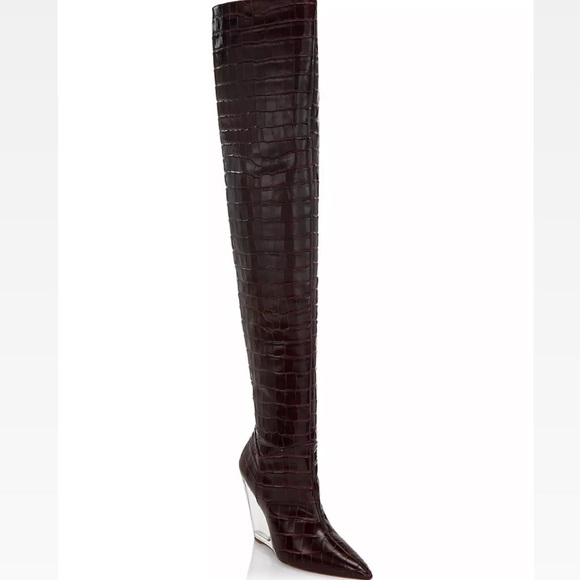 Stuart Weitzman Lucite 100 Wedge Boot - Picture 1 of 7